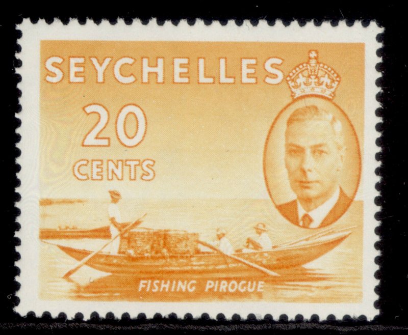 SEYCHELLES GVI SG163, 20c orange-yellow, LH MINT.