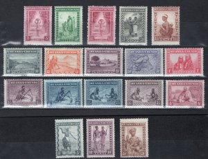 BELGIUM COLONY RUANDA URUNDI 1931-1938 PICTORIAL SET SCOTT 37-54 PERFECT MNH