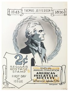 US The Aristocrat Artwork 1954 #1033 Thomas Jefferson