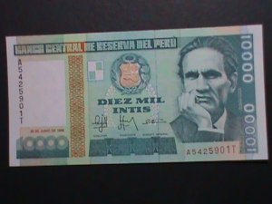 ​PERU 1988-CENTRAL RESERVE BANK OF PERU-$10000 INTIS UNCIRCULATED CURRENCY -VF