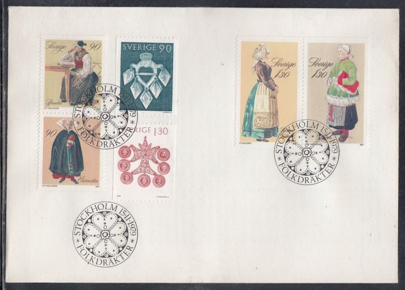 Sweden Scott 1304-9 FDC - Christmas 1979