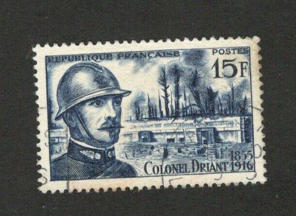 FRANCE-USED STAMP-COLONEL DRIANT - 1956.