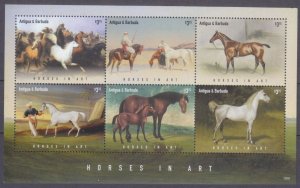 2015 Antigua and Barbuda 5253-5258KL Horses  17,00 €