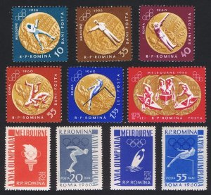 Romania 1961 MNH Stamps Scott 1448-1457 Sport Olympic Games