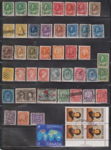 CANADA - Lot Of Old Used Stamps - Some Small Faults Likely - CV Over $70.00