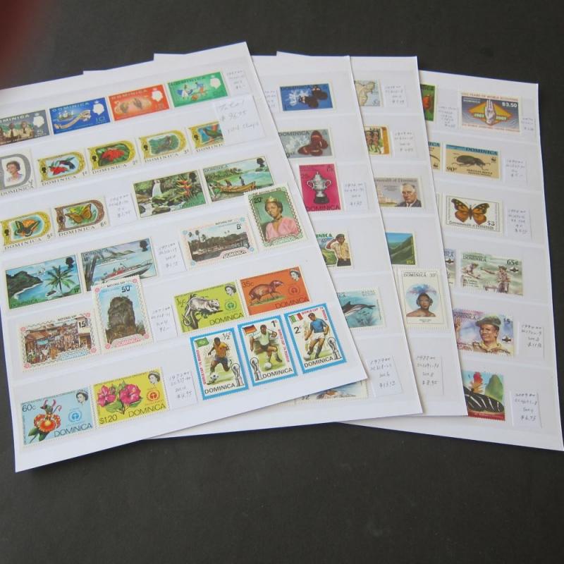 Dominica modern sets 104 stamps All MNH - Offer