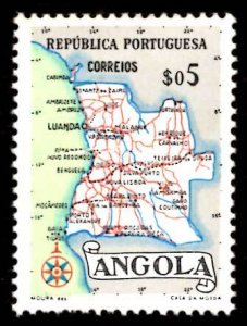 Angola 1955 Map 5c Scott.386 MNH