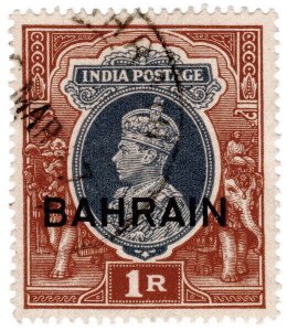 (I.B) Bahrain Postal : Overprint 1R (SG 32)