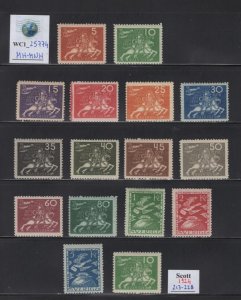 WC1_25774.SWEDEN. Rare 1924 UNIV. POSTAL UNION set. Sc. 213-228. MH-MNH