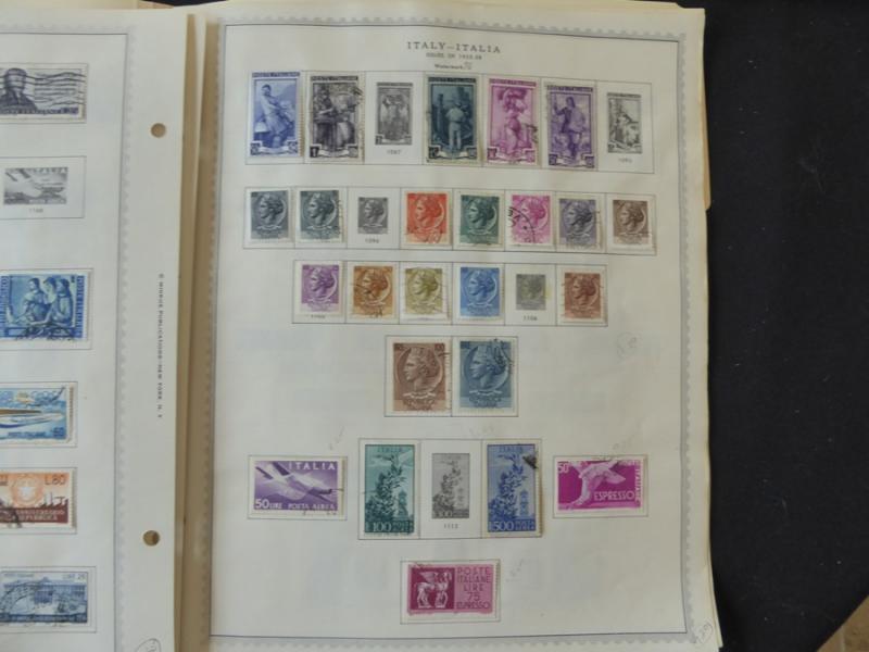 Italy 1951-1958 Stamp Collection on Album Pages