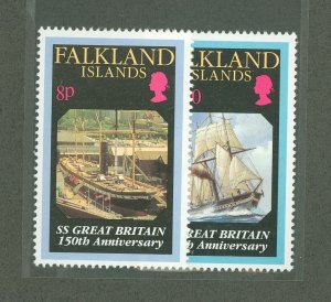 Falkland Islands #583-584  Single (Complete Set)