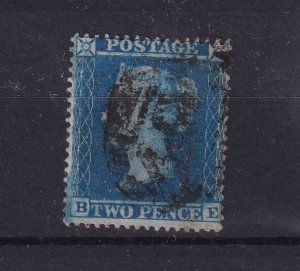 GB QV 1854 2d Blue LC16 SG27 Fine Used BP16295