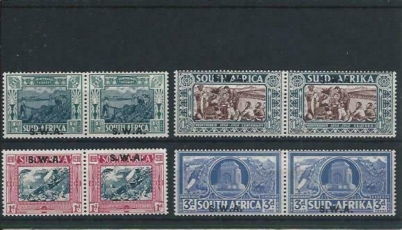 SOUTH WEST AFRICA 1938 VOORTREKKER SET OF FOUR MM SG 105/108 CAT £110