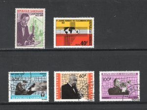 Gabon #290,294,295-7   VF, Used, 1 Complete Set & Singles, CV $3.20 .... 2270031