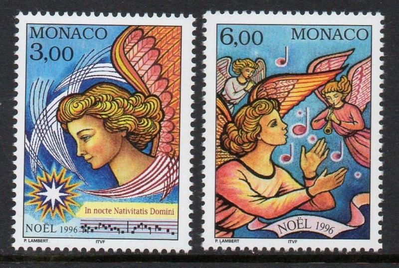 Monaco 1996 Angels Music Christmas VF MNH (2016-17)