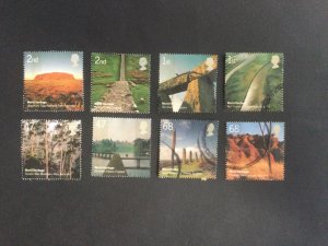 GB 2005. World Heritage sites. Set of 8 used stamps.