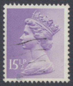 GB  Machin 15½p SG X948  Used  AOP SC# MH93  see scans & details