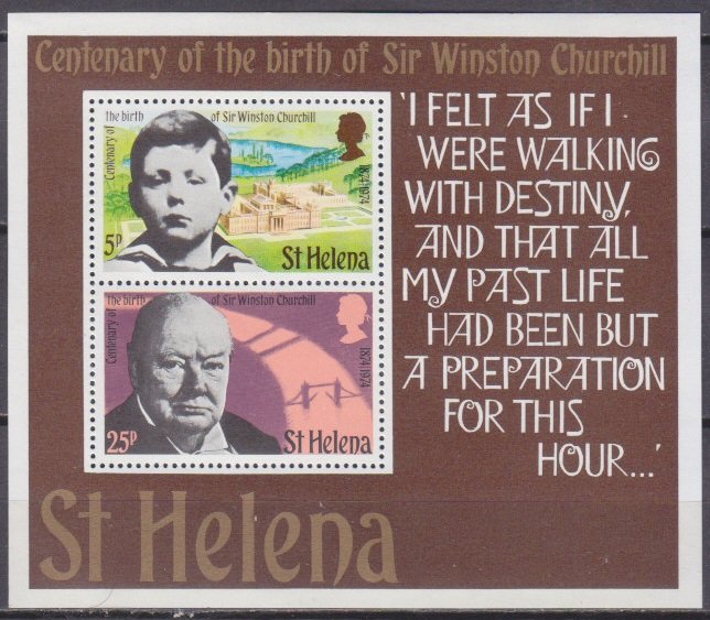 1974 St Helena 272-73/B2 Winston Churchill