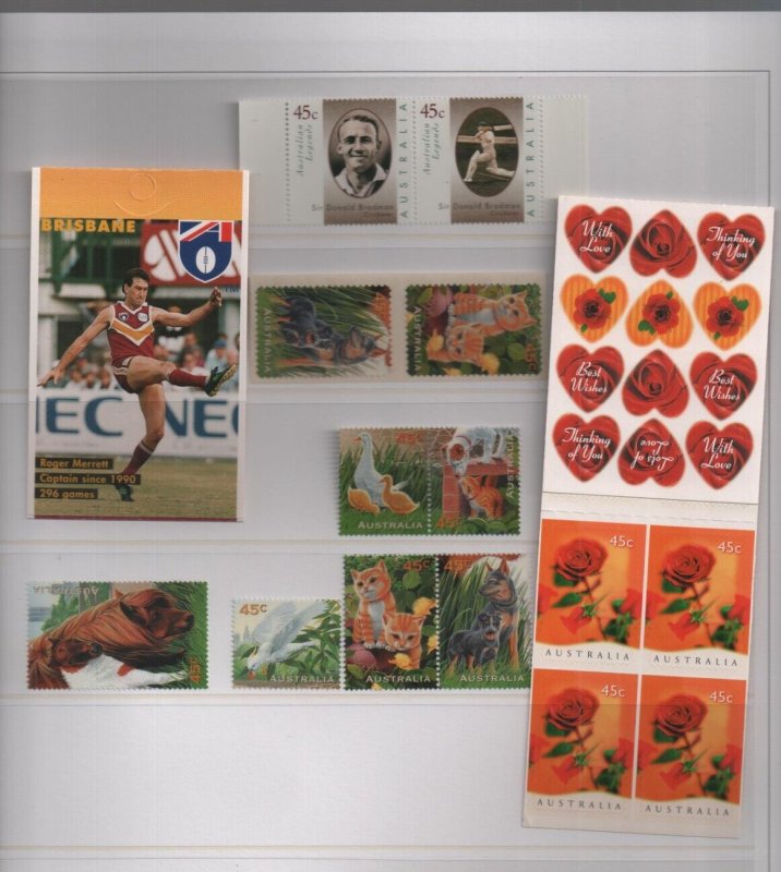 Collection of Australia mint stamps 1996-1998 new issues MNH