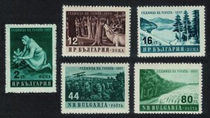 Bulgaria Deer Airplane Reafforestation Campaign 5v 1957 MNH SC#977-981