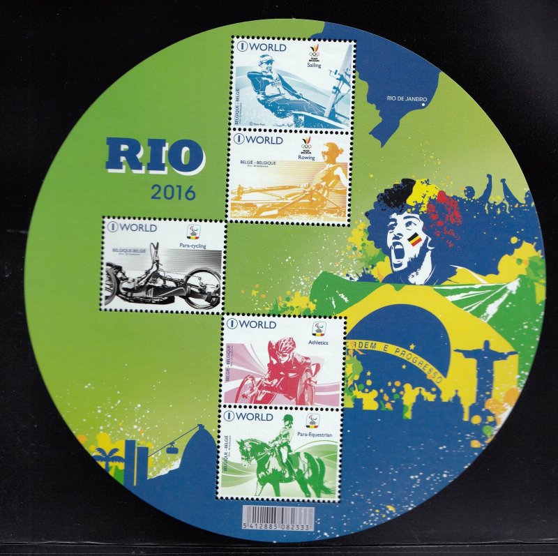 Belgium 2016 - Summer Olympics Rio  -  MNH S/Sheet   # 2799