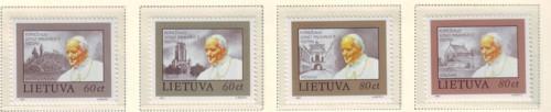 Lithuania Sc 461-64 1993 Papal Visit stamp set mint NH