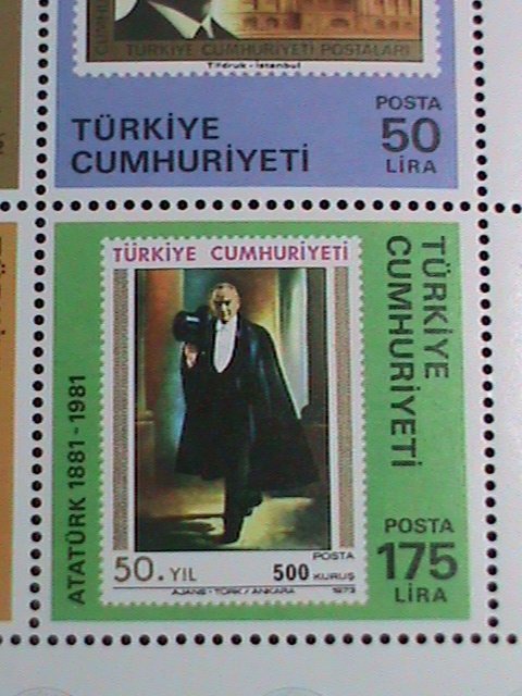 TURKEY STAMP:1981 SC#2194- CENTENARY OF KEMAL ATATURK MNH S/S SHEET VERY FINE