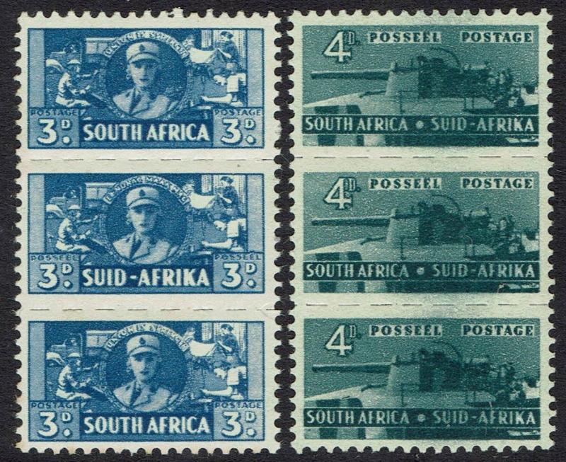 SOUTH AFRICA 1942 WAR BANTAM 3D AND 4D MNH **