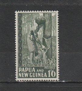 Papua New Guinea  Scott#  132  MH  (1952 Rubber Tapping)