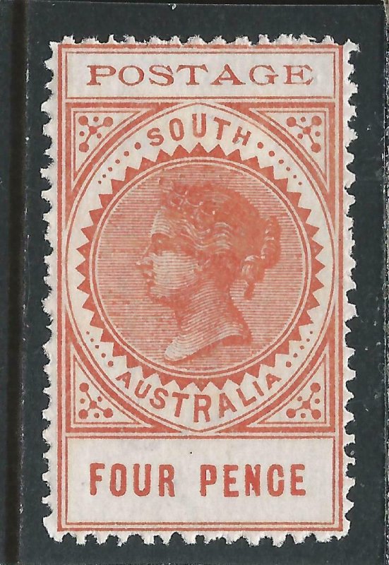 SOUTH AUSTRALIA 1902-04 4d RED-ORANGE MM SG 269 CAT £40