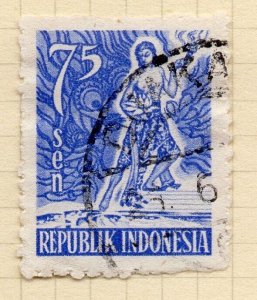 Indonesia 1951-55 Early Issue Fine Used 75sen. NW-14722