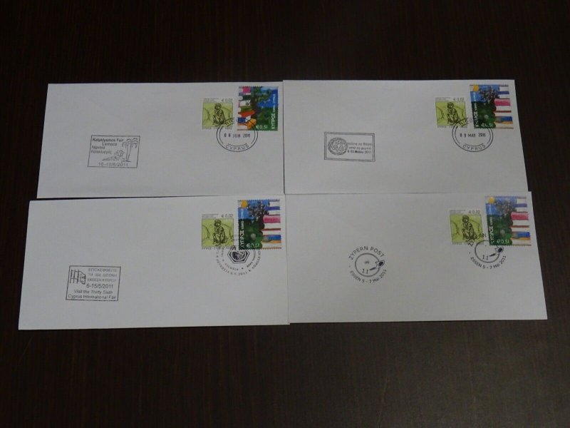 Cyprus 2011 Commemorative Covers Special Cancels 15 pcs
