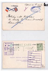 GB WW1 PATRIOTIC Postcards{2} Newport Marine Dept Liverpool FLAGS PTS 1916 BM175