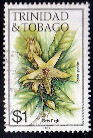 Trinidad and Tobago #402j Ryania Speciosa Flower, used. PM