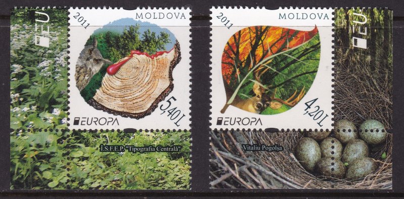 Moldova, Fauna. Birds, Animals, EUROPA MNH / 2011