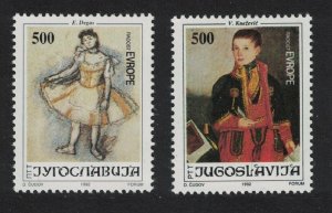 Yugoslavia 24th Joy of Europe Meeting Paintings 2v 1992 MNH SG#2819-2820