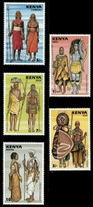 Kenya 1987 - African Ceremonial Costumes - Set of 5v - Scott 403-07 - MNH