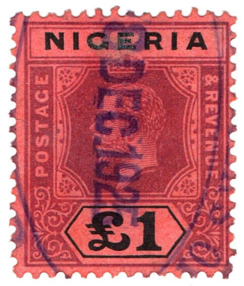 (I.B) Nigeria Revenue : Duty Stamp £1