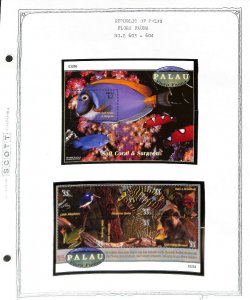 Palau, Postage Stamp, #603-604 Mint NH, 2000 Fish, Coral, Animals