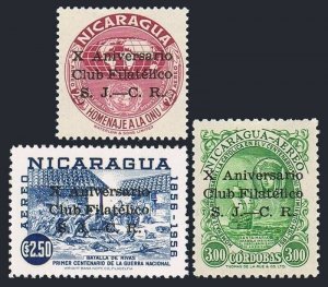 Nicaragua C443-C445,MNH.Michel 1243-1245. Ballle of Rivas,Queen Isabella,1960.