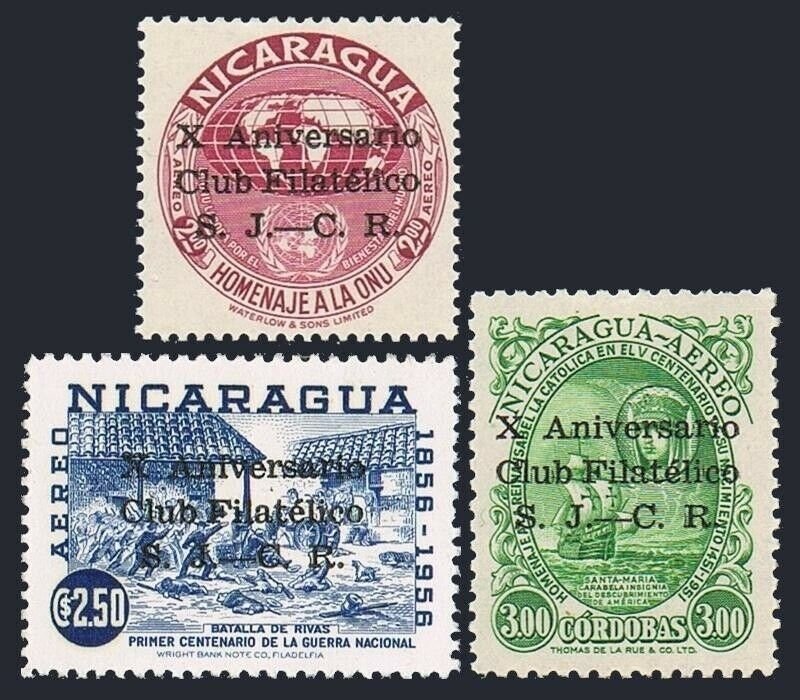 Nicaragua C443-C445,MNH.Michel 1243-1245. Ballle of Rivas,Queen Isabella,1960.