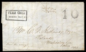 Mexico, 1848 (2 May) folded letter datelined Jalapa, from an officer in the A...