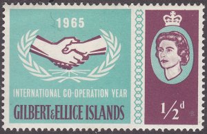 Gilbert & Ellice Islands 104 Intl. Cooperation Year 1965