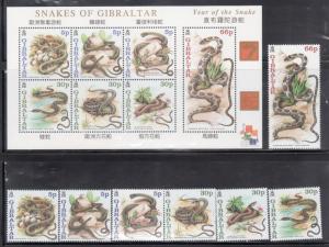 Gibraltar 864-70 Snakes Mint NH