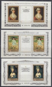 RUSSIA Sc# 5238a,5315, MNH SET of 3 S/S of 2 STAMPS - VARIOUS ARTISTS