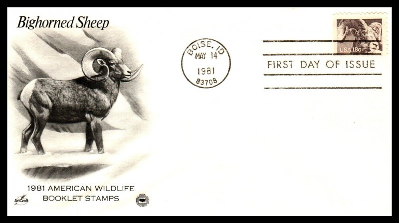 US 1880-1889 Wildlife PCS Artcraft Variety Set of Ten U/A FDC