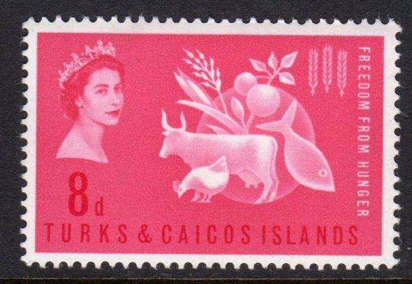 Turks & Caicos 1963 Sc#138 Freedom from Hunger/Fauna Set (1) MNH