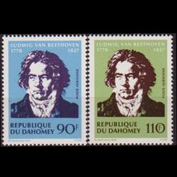 DAHOMEY 1970 - Scott# C129-30 Beethoven Set of 2 NH