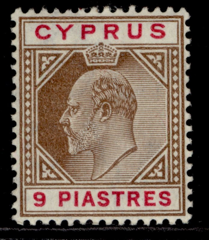 CYPRUS EDVII SG68, 9pi brown & carmine, M MINT. Cat £55. 