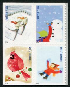 4940a US (49c) Winter Fun SA, MNH blk/4